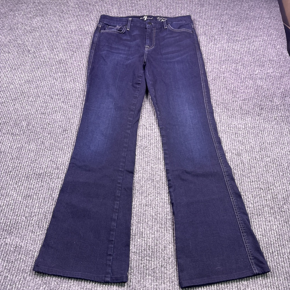 7 For All Mankind A Pocket Jeans Womens 29/30 Y2K Short Inseam  Flare Boot